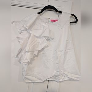 Lily Pulitzer Ruffled One Shoulder Dress